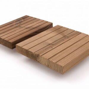 Terras Thermowood terras geribbeld/glad Essen, Houthandel Van Den Berg